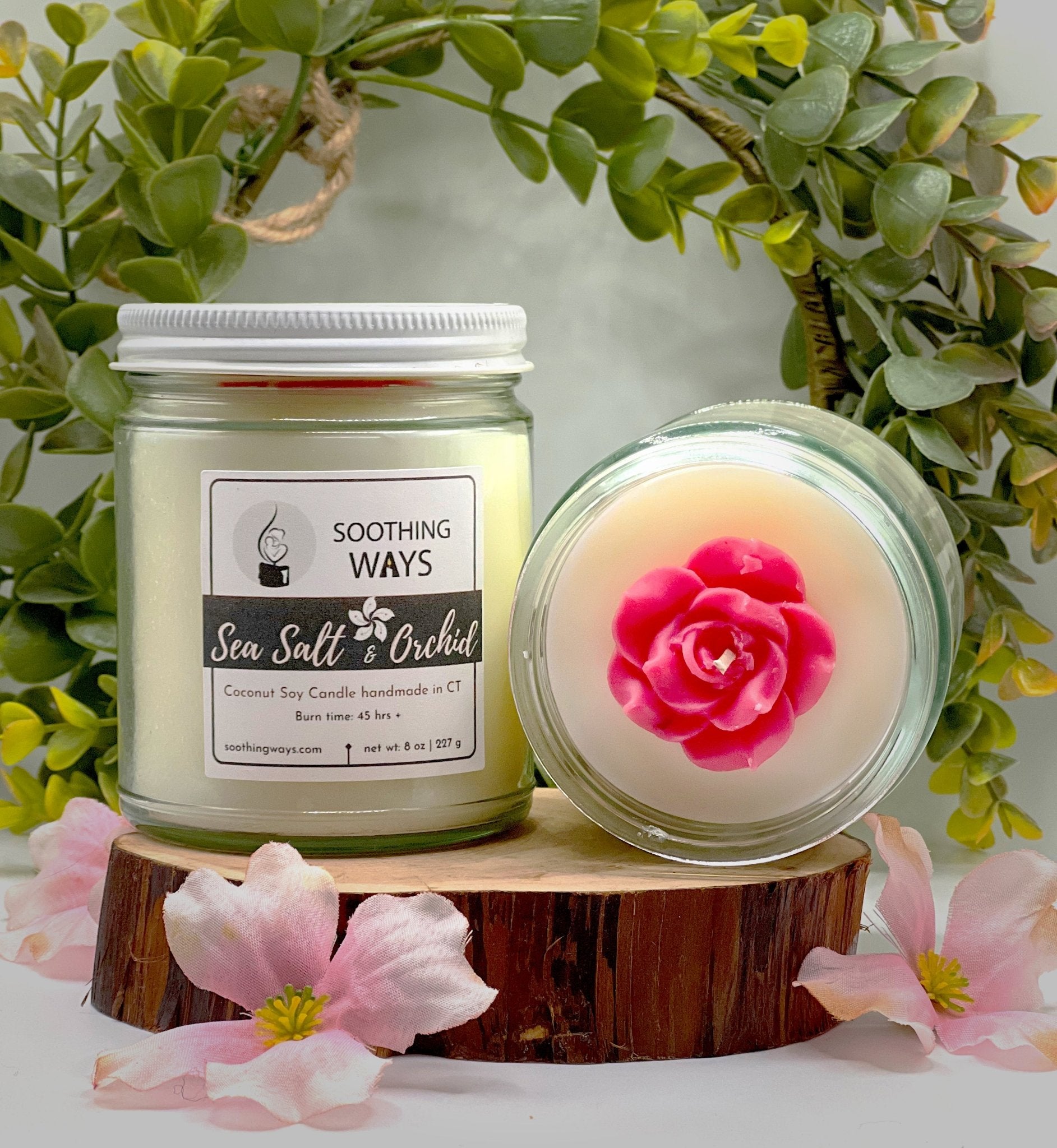 Sea Salt and Orchid - 8 oz Candle - Soothing Ways
