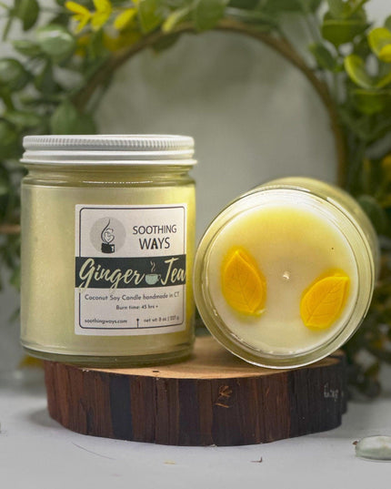 Ginger tea 8 oz candle - Soothing Ways