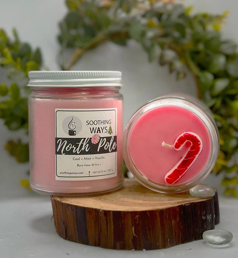 North Pole 8 oz Candle - Soothing Ways |Self Care Candles and Soothing Scents