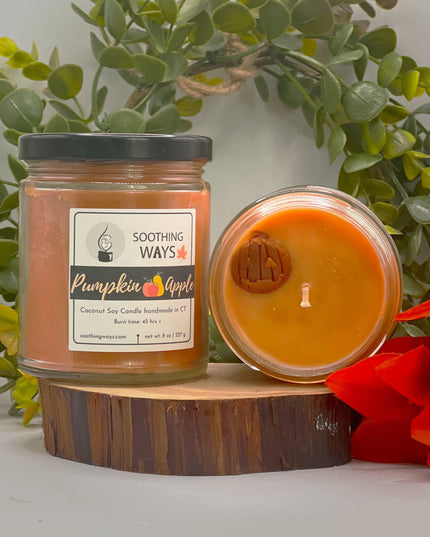 Pumpkin Apple Candle - 8 oz - Soothing Ways |Self Care Candles and Soothing Scents