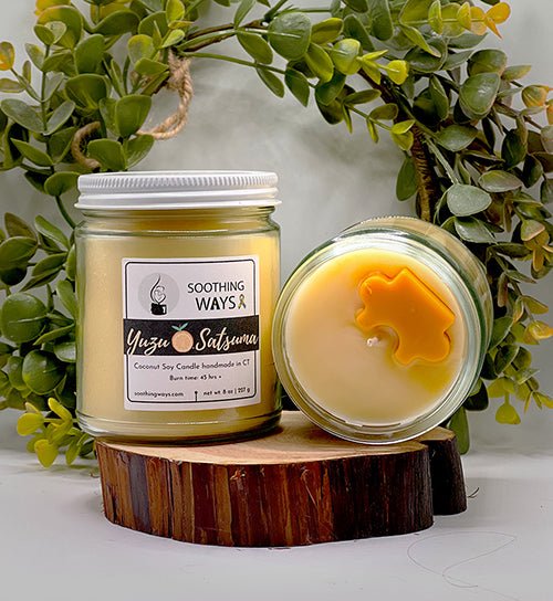 Yuzu & Satsuma - 8 oz Candle - Soothing Ways |Self Care Candles and Soothing Scents